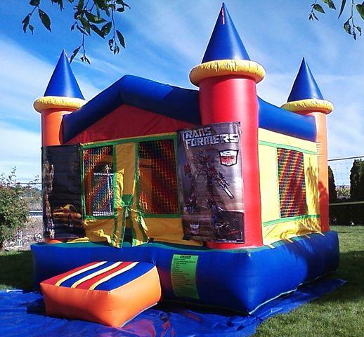 Transformers banner bounce house